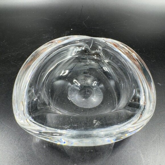 Venetian Clear Glass Dish Small Ashtray Made In Italy Manganese 365nm Green UV - Picture 13 of 16